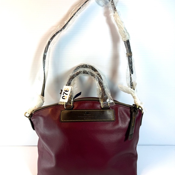 Dooney & Bourke Handbags - Dooney & Bourke Burgundy Leather Satchel/ Shoulder Bag